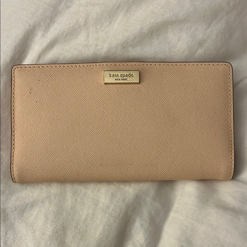 Kate Spade Pink Wallet Sleek Minimalist Design Brand New Zip card Holder